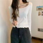 Autumn & Winter Viral Square Neck Ruffled Split Hem Knit Pullover Sweaters - 1110pcs Chinese Clothing Stock Lot, Bulk Wholesale, CNY5.4/pc - Image 7