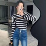 Bulk Spring Sexy Knit Sweater 2-Piece Sets - Soft Stretchy Fabric, One Size, Individual Packaging, ~360 Units, 7.4 CNY/Set | Stock Lot Wholesale Export - Image 5