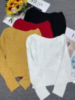 Bulk Stock Clearance: 685PCS Early Autumn Elegant Slant Shoulder Long Sleeve Core Yarn Pullover Sweaters (One Size, Soft Stretchy, Individually Packed) | Wholesale Export - Image 8