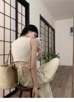 300 Pcs High-Quality French Sweet-Spicy Style Strappy Ice Silk Knit Tops | Brand Overstock | One Size, Tagged & Individually Packed | Bulk Stock Lot Wholesale - Image 3