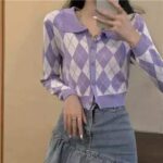 Spring Blogger Style Quilted Chanel-Inspired Knit Cardigans | 140pcs Bulk Stock Lot, Individually Packed, One Size | Wholesale Export CNY7.4/Piece - Image 6