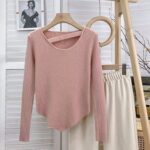 4800PCS Spring & Autumn Niche Irregular Slim-Fit Ribbed Core Yarn Pullover Sweaters | Chinese Clothing Stock Lots, Bulk Wholesale Export - Image 8