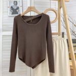 4800PCS Spring & Autumn Niche Irregular Slim-Fit Ribbed Core Yarn Pullover Sweaters | Chinese Clothing Stock Lots, Bulk Wholesale Export - Image 7