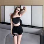 Summer Hong Kong Style Sexy Stretchy Slim-Fit Washed Cotton Denim Shorts - Stock Lot 487pcs, S-2XL, Tagged & Individually Packed | Bulk Wholesale - Image 4