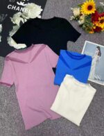 208 Pieces Stock Lot: Summer Lace Patchwork Elastic Slim-Fit Short Sleeve Knit Tops - One Size, Individually Packaged | CNY 6.4/PC Full Take - Image 8