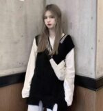 Fall & Winter Plus Size Hong Kong-Inspired Lazy Style Knit Vest Sweaters | 1800PCS Bulk Stock Lot, 5.4 CNY Each | Wholesale Export - Image 6