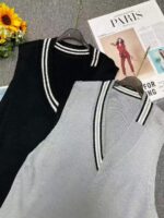Fall & Winter Plus Size Hong Kong-Inspired Lazy Style Knit Vest Sweaters | 1800PCS Bulk Stock Lot, 5.4 CNY Each | Wholesale Export - Image 2