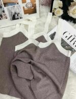 Summer New Design Color Block Stretch Knit Camisoles | 230 Pieces Stock Lot, Individually Packed, One Size, 5.4 CNY Each - Wholesale Export - Image 7