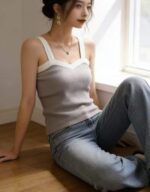 Summer New Design Color Block Stretch Knit Camisoles | 230 Pieces Stock Lot, Individually Packed, One Size, 5.4 CNY Each - Wholesale Export - Image 3