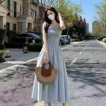 Wholesale French Square Neck Dresses Stock Lot - 129 Pieces, CNY9.4 Each, XL-2XL Sizes - Image 6