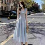 Wholesale French Square Neck Dresses Stock Lot - 129 Pieces, CNY9.4 Each, XL-2XL Sizes - Image 5