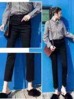 340 Pieces Women's High-Waisted Fleece-Lined Thick Jeans - Individually Packed, S to 5XL, Full Stock Lot Clearance @9.3 CNY Each - Image 8