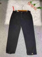 980pcs Winter Women's Fleece-lined & Partial Unlined Loose High-waisted Straight Wide-leg Dad Jeans, S~5XL, Individual Packaging with Tags, Rusty Buttons Note - Bulk Stock - Image 9