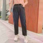 980pcs Winter Women's Fleece-lined & Partial Unlined Loose High-waisted Straight Wide-leg Dad Jeans, S~5XL, Individual Packaging with Tags, Rusty Buttons Note - Bulk Stock - Image 7