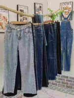 Bulk Women's Washed Flare Jeans Stock Lot - 15980 Pcs, S-2XL, CNY 3.49/Piece, Refurbished Clearance for Wholesale Export - Image 7
