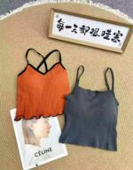 4036 Pcs Women's Backless Camisoles with Chest Pads - CNY 6.4/Pc, Bulk Wholesale Stock Lot, Assorted Styles, Stretchy One Size, Individually Packed - Image 7