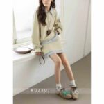 Wholesale Full Stock Lot: Lazy Style Apricot Fake Two-Piece A-Line Mini Skirts with Shorts - Single Style & Color, 50pcs, Individual Packaging - Image 4