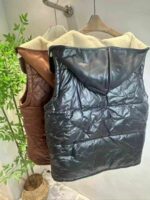 120 Pcs Unisex Oversized Hooded Sherpa Cotton Vests, S-2XL, With Tags & Individual Packaging, No Defects, Bulk Wholesale Full Clearance @20.4 CNY - Image 5