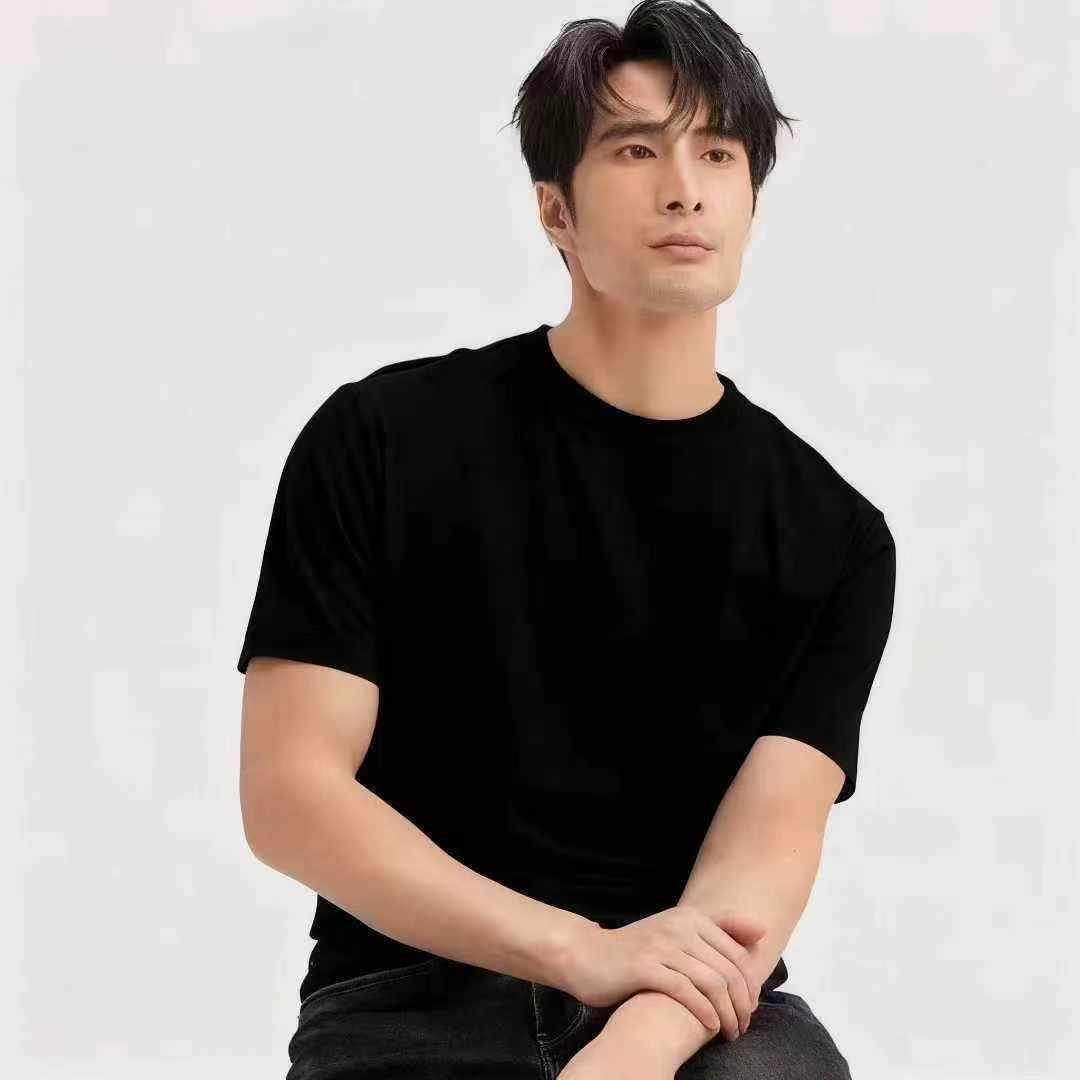 Over 1700 Pieces Unisex Loose Crew Neck Solid Black Cotton Short Sleeve T-Shirts (XS to 3XL) | Chinese Clothing Stock Lots Wholesale - Image 2