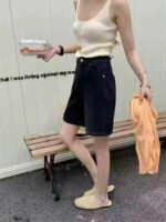 560pcs High-Quality Korean-Style Mixed Denim Stock Lots | Shorts, Skirts, Capris | Thick High-Cotton Stretch Fabric | Sizes 25-32 | Bulk Wholesale @10.4 CNY/Piece - Image 8