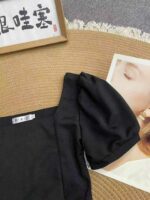 158pcs Hepburn-Inspired Black French Square Neck Puff Sleeve Dresses (S-XXL) | Wholesale Stock Lot - Image 4