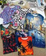 100,000pcs Assorted All-Over Print T-Shirts (50% Long Sleeve, 50% Short Sleeve) - S to 4XL, Individually Packed | Chinese Clothing Stock Lots Wholesale Export - Image 3