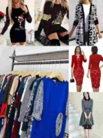 406pcs Foreign Trade Dresses, S-M-L-XL-2XL, Individually Packed, Bulk Stock Lot Wholesale - 4.4 CNY Each - Image 4