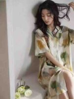 364PCS Silk-Like Tie-Dye Nightdresses Stock Lot - One Size, Individually Packed, Wholesale at 7.4 CNY Each - Image 7