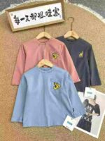 103 PCS Wholesale Kids' Cotton Long-Sleeve Tops Stock Lot (87pcs from Pic 1, 16pcs from Pic3) - Embroidered, Tagged & Individual Packed, Sizes 90-140 - Image 8