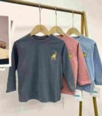 103 PCS Wholesale Kids' Cotton Long-Sleeve Tops Stock Lot (87pcs from Pic 1, 16pcs from Pic3) - Embroidered, Tagged & Individual Packed, Sizes 90-140 - Image 5