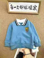 76 Pcs Kids' Cotton Terry Polo Hoodies | Color Block, Bear Embroidery, Sizes 90-130 | Bulk Stock Wholesale - Image 5