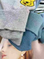 76 Pcs Kids' Cotton Terry Polo Hoodies | Color Block, Bear Embroidery, Sizes 90-130 | Bulk Stock Wholesale - Image 4