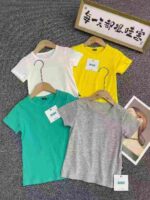 Bulk 215 Pcs Cotton Kids' Short Sleeve T-Shirts (Size 90-130) - Individually Packed with Tags, 5.4 CNY Each - Image 9