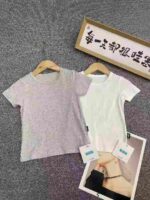 Bulk 215 Pcs Cotton Kids' Short Sleeve T-Shirts (Size 90-130) - Individually Packed with Tags, 5.4 CNY Each - Image 7