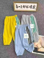 159 Pcs Cotton French Terry Kids' Sweatpants, Elastic Waist Contrast Stitching, Sizes 90-140, Individually Packed with Hangtags - Bulk Wholesale - Image 8