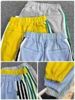 159 Pcs Cotton French Terry Kids' Sweatpants, Elastic Waist Contrast Stitching, Sizes 90-140, Individually Packed with Hangtags - Bulk Wholesale - Image 3