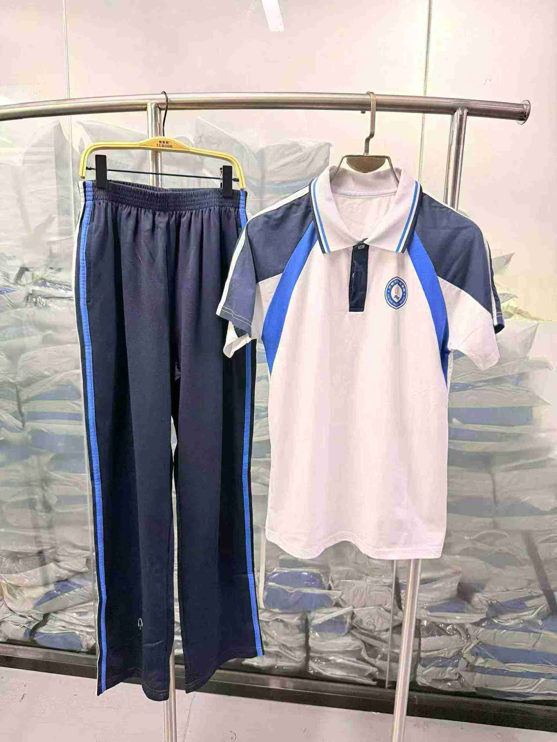 Wholesale School Uniform Summer Short Sleeve Sets - Preppy Casual Sportswear, 3800 Pcs Approx, Sizes 90-165, Independent Packaging - Image 2