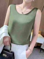 Wholesale Satin Tank Tops Chinese Stock Lot - 350pcs, Individually Zipper Packed, Single Style & Color - CNY5.3/pc - Image 8