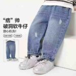 110 Pieces Bulk Stock Lot Kids' Jeans - Mixed Fleece & Non-Fleece, Sizes 90-170, Individually Packed, Wholesale Export @ CNY7.3/Unit - Image 7