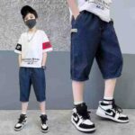 110 Pieces Bulk Stock Lot Kids' Jeans - Mixed Fleece & Non-Fleece, Sizes 90-170, Individually Packed, Wholesale Export @ CNY7.3/Unit - Image 6