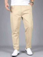 70 Pieces Plus Size Men's Casual Pants - Full Clearance 9.3 CNY Each | Sizes 32-40, White & Apricot Dominant, Individually Packed - Image 9