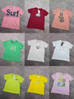 35000pcs Candy Color Cotton Kids' Short Sleeve T-Shirts Stock Lot, Sizes M-2XL, With Tags & Individual Packaging - Image 9