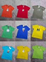 35000pcs Candy Color Cotton Kids' Short Sleeve T-Shirts Stock Lot, Sizes M-2XL, With Tags & Individual Packaging - Image 6