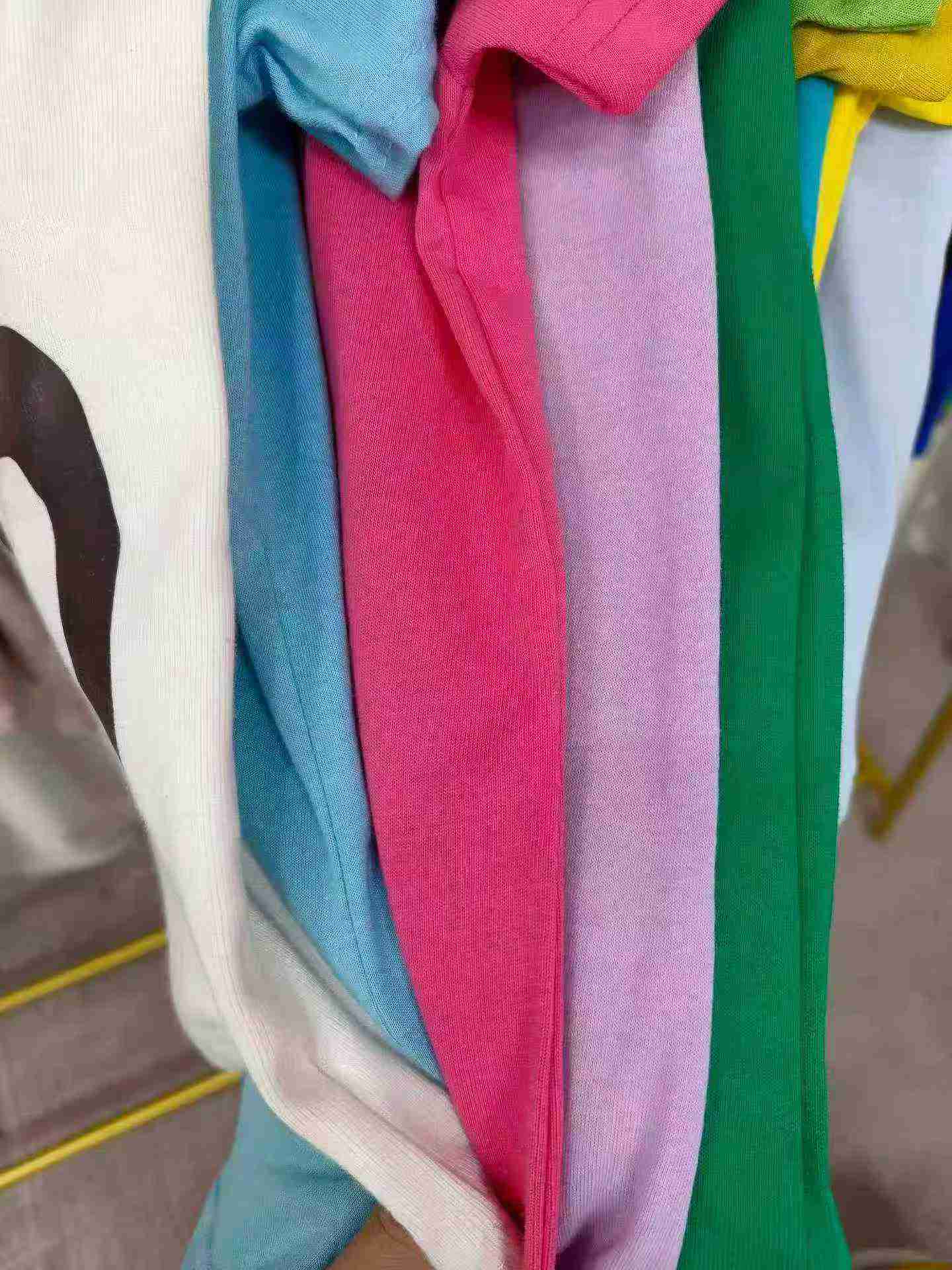 35000pcs Candy Color Cotton Kids' Short Sleeve T-Shirts Stock Lot, Sizes M-2XL, With Tags & Individual Packaging - Image 2