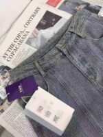 American Street Style Cloud Blue Patchwork Loose Wide-Leg Women's Jeans | 1000pcs, XS-L Sizes, Single Style & Color, Individual Packaging | Wholesale Stock Lot 17.3 CNY - Image 6