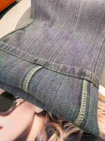 American Street Style Cloud Blue Patchwork Loose Wide-Leg Women's Jeans | 1000pcs, XS-L Sizes, Single Style & Color, Individual Packaging | Wholesale Stock Lot 17.3 CNY - Image 2