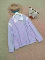 Clearance Sale: 158 Pieces (No Assortment) Taro Purple Waffle Color-Block Baseball Jackets, Individually Packed - Image 7