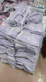 Clearance Sale: 158 Pieces (No Assortment) Taro Purple Waffle Color-Block Baseball Jackets, Individually Packed - Image 2