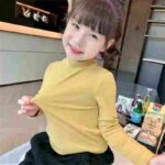 1167 Pcs Clearance Stock: Kids' High-Quality Velvet Mock Neck Base Tops (Sizes 120-160, Stretchy, Individually Packaged) - Wholesale Export - Image 9