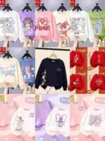 1560 Pcs Fall/Winter Kids & Teens Crew Neck Fleece Sweatshirts - Assorted Prints & Colors, Sizes 110-170 | Wholesale Chinese Stock Lots - Image 9